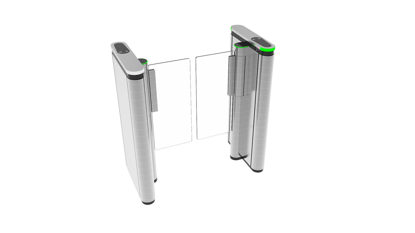 PG500 Compact Speed Gate with paddle leaf design for pedestrian access control