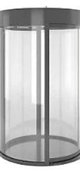 Cometa CT496 Security Portal with glass sliding doors and steel frame.