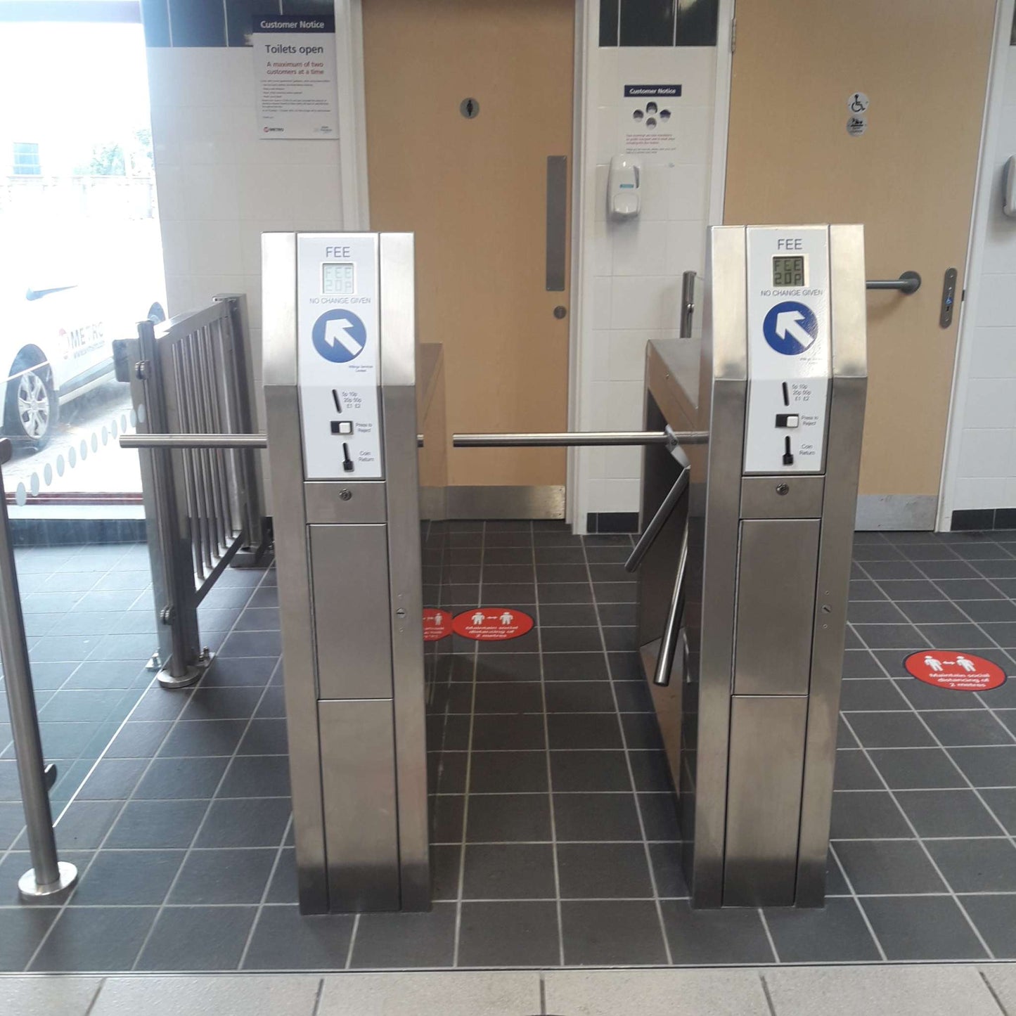 TT300 Coin Operated Turnstile for high-security pedestrian entrance control.
