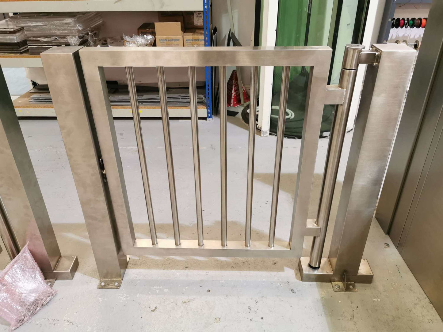Stainless steel Evolve Manual Pass Gate designed for durability and controlled pedestrian access.