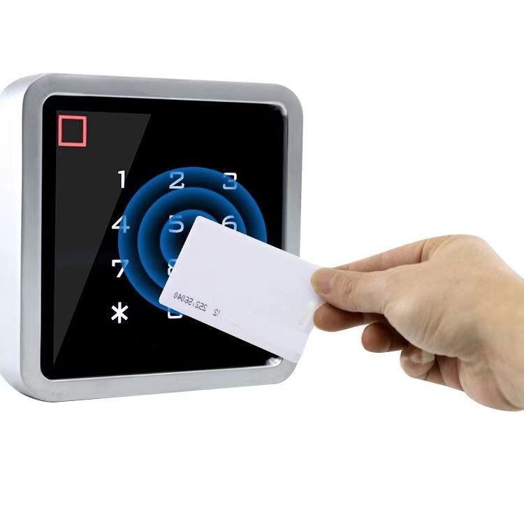 IP68 Card & Pin Reader Evolve UK IP68 card and PIN reader with keypad in use, enhancing security.