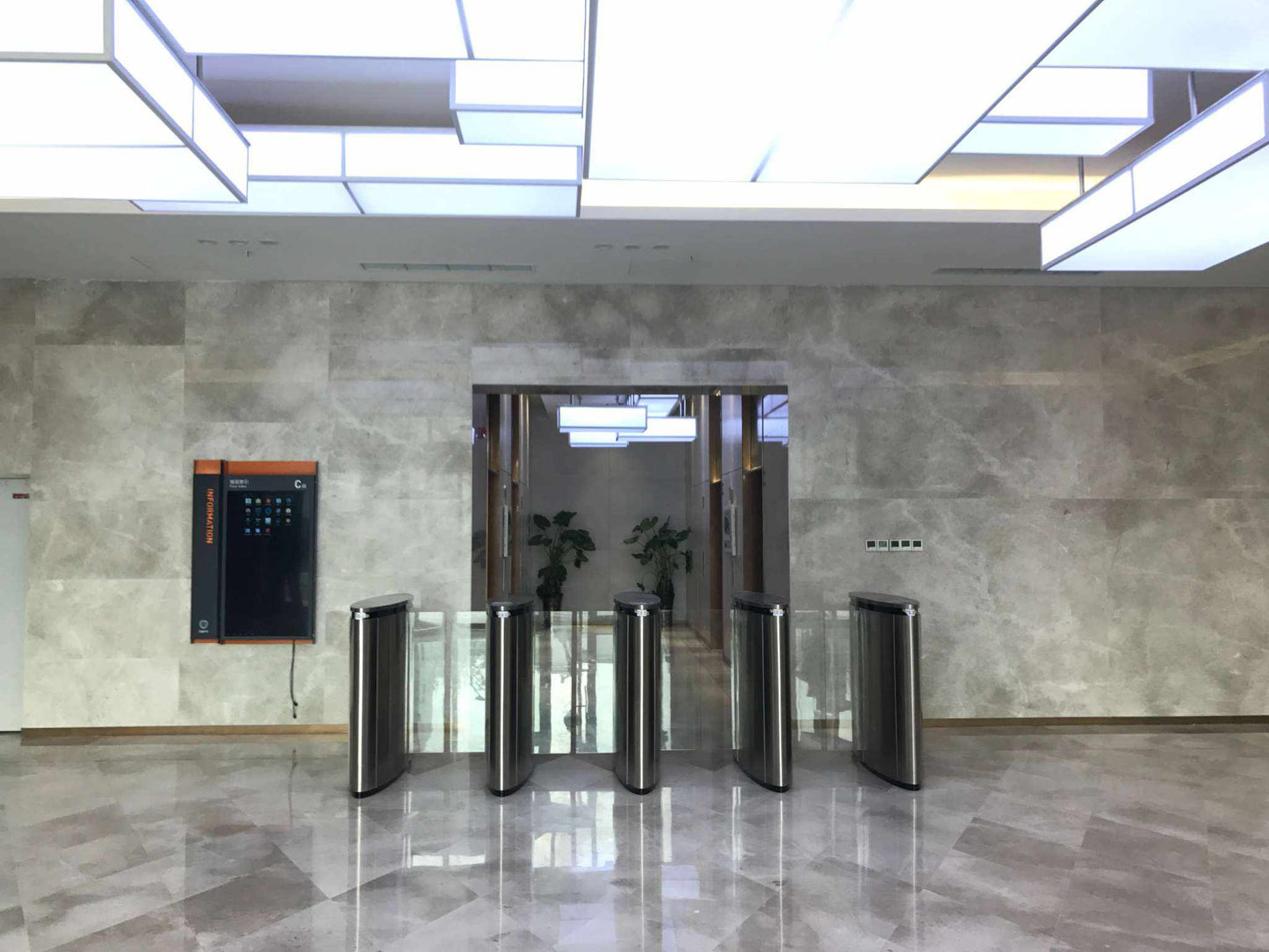 RG200 Retractable Gate in a corporate setting.