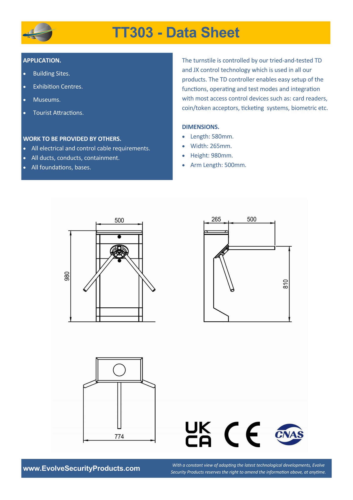 TT300 Tripod Turnstile