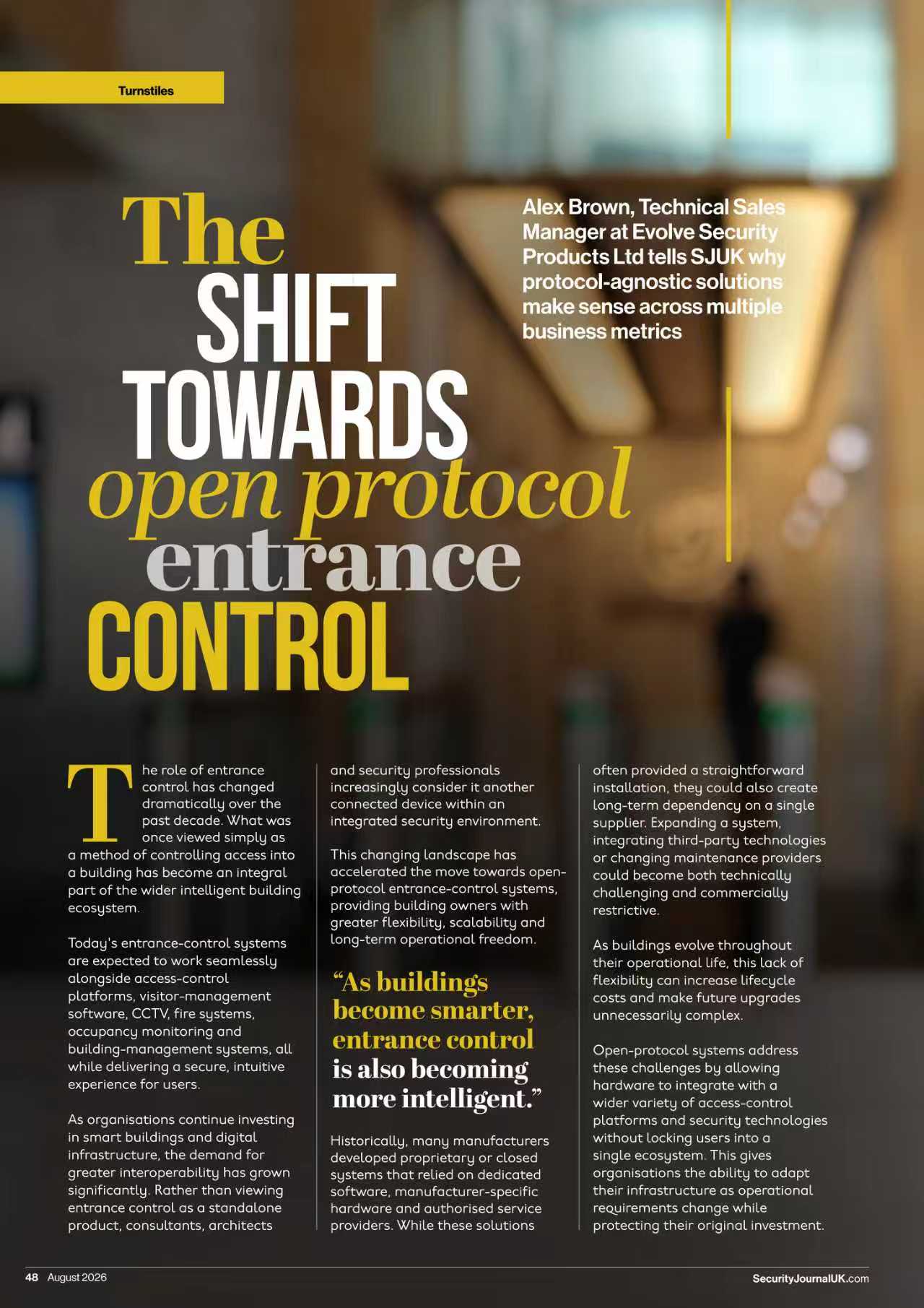The Shift Towards Open Protocol Entrance Control
