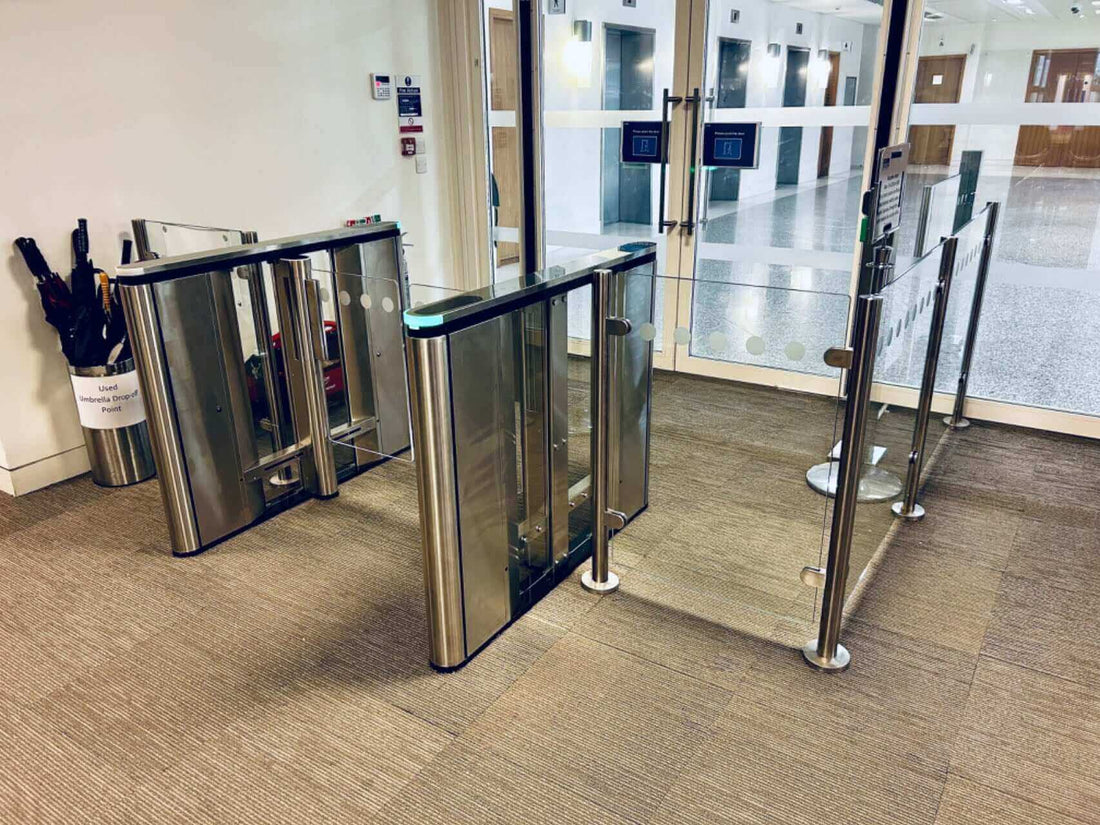 Evolve PG500 Speed Lane Gate Latest News showcasing modern entrance design and functionality.