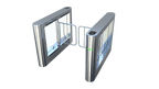 ES200 External Speed Gate for outdoor pedestrian access control, featuring sleek stainless steel design.