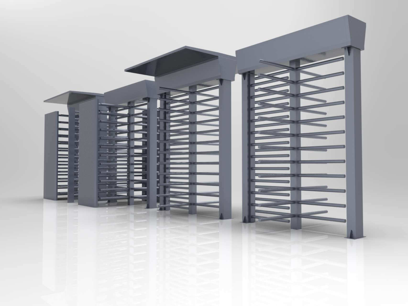 Evolve - FT200 Full Height Turnstile showcasing secure pedestrian access control design with robust rotating mechanism.