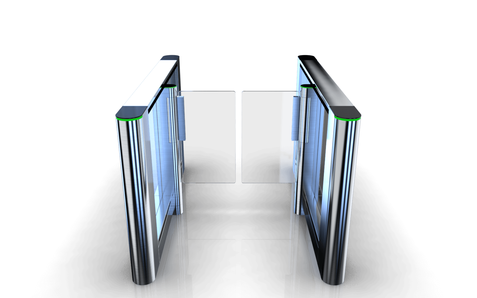 PG127 Speed Lane Gate by Evolve UK, featuring elegant design and reliable pedestrian access control solution.