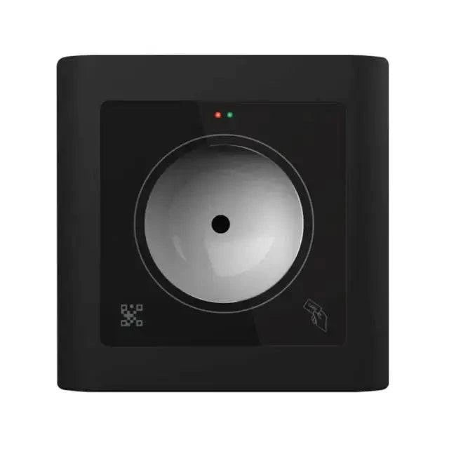 Evolve Anti Vandal QR Code and RFID Reader Evolve Anti Vandal QR Code and RFID Reader for secure access control with sleek black design.