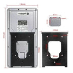 Evolve - AI8 IP65 Face Recognition Access Control installation plate dimensions and specifications.