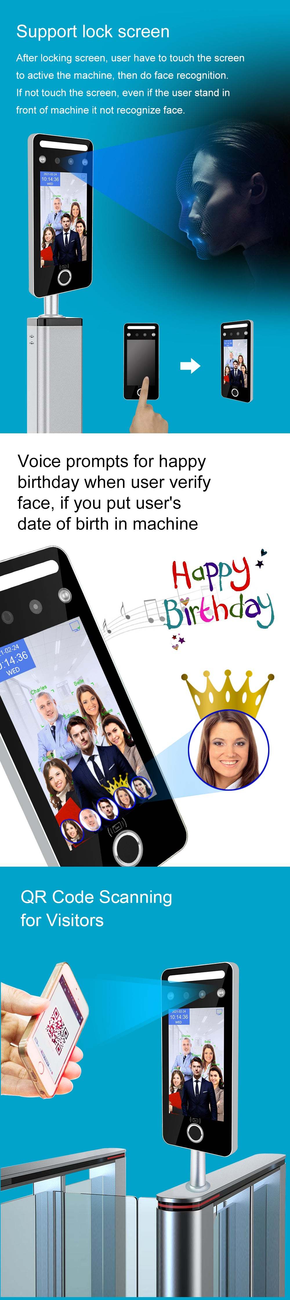 EvolveFaceAI 7 - Finger & Face Recognition Access Control