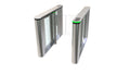 Evolve UK - PG200 Speed Gate Turnstile with sleek design and glass panels for efficient pedestrian access control