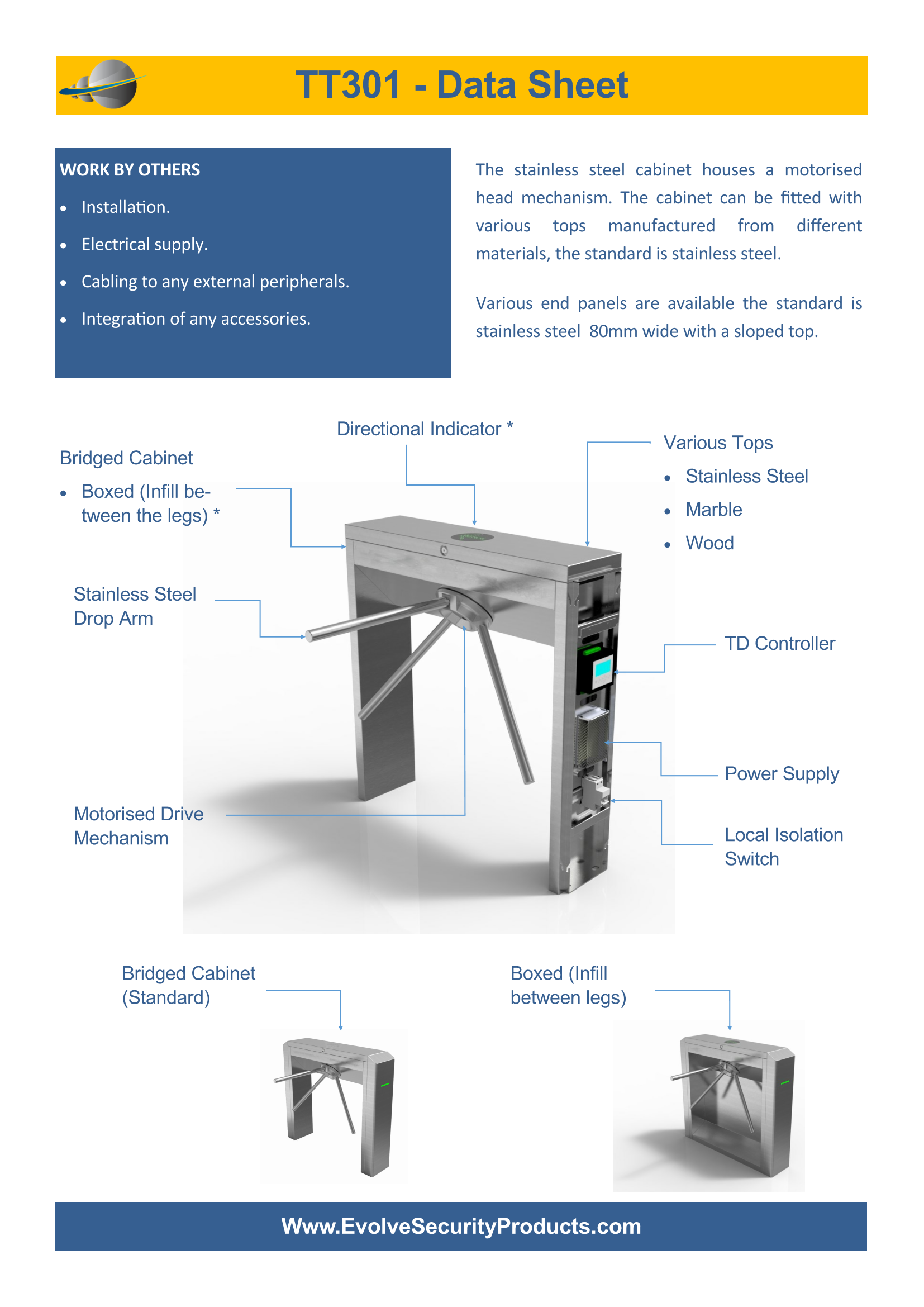 Evolve - TT301 Tripod Turnstile